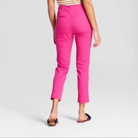 Fuschia Pink Skinny High-Rise Ankle Pants - Picture 7 of 8